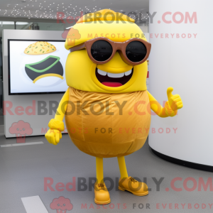 Gul hamburgermaskotkostyme...