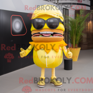 Yellow Hamburger mascot...