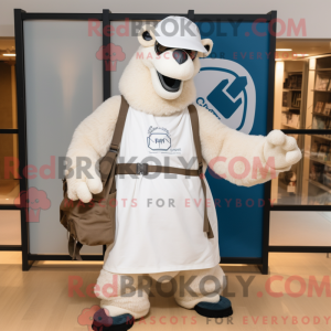 White Camel mascot costume...