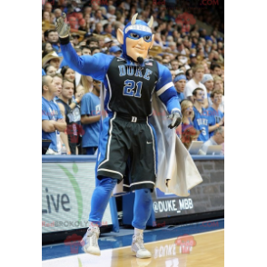 Super held sportman mascotte met hoorns - Redbrokoly.com