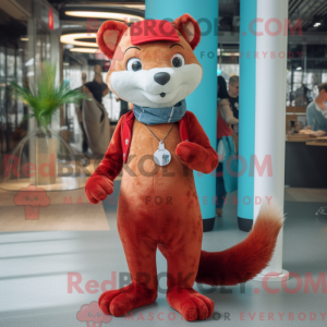 Maskotka Red Weasel kostyme...
