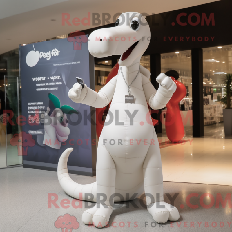 Como é a figura da máscara de Diplodocus com calças e calças - Mascotes diplodocos - REBROKO_279535 - RedBrokoly.com