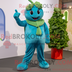 Turquoise Broccoli mascot...