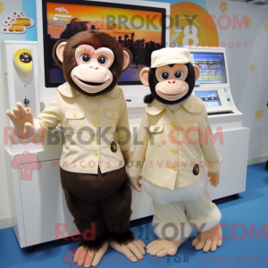 Máscara de Chimpanzé Creme...