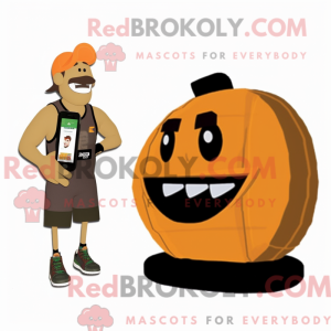 Tan Pumpkin maskot kostym...