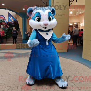 Blå Ilder maskot kostume...