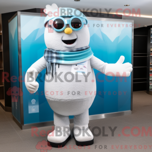Grijze ijs mascottekostuum...