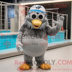 Grijze ijs mascottekostuum...
