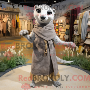 Gray Meerkat mascot costume...