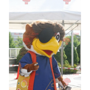 Big bird mascot brown and white sport eagle - Redbrokoly.com