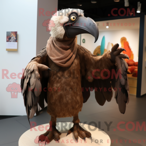 Brun Vulture maskot kostume...