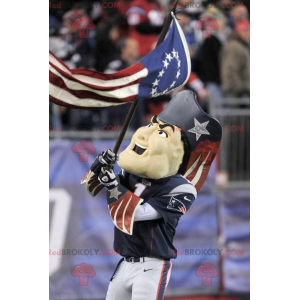 Mascote do homem patriota em cores republicanas - Redbrokoly.com