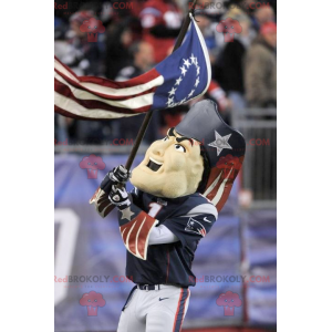 Patriot man mascot in republican colors - Redbrokoly.com