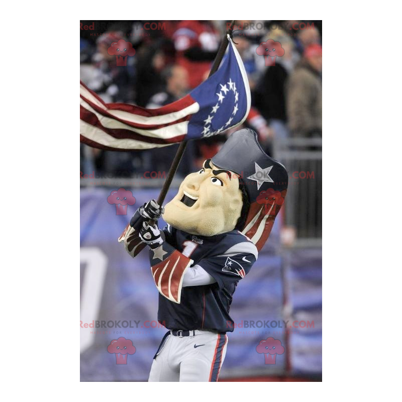 Patriot man mascot in republican colors - Redbrokoly.com