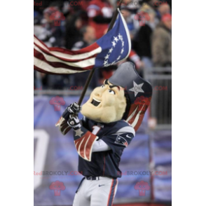 Patriot man mascotte in republikeinse kleuren - Redbrokoly.com