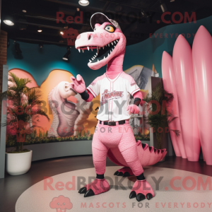 Personaggio mascotte rosa...