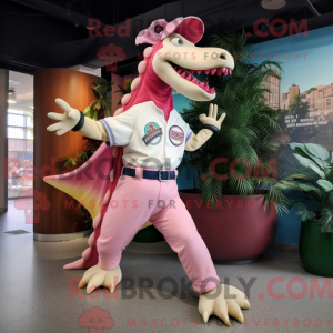 Pink Spinosaurus maskot...