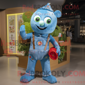Cyan Candy maskot kostume...
