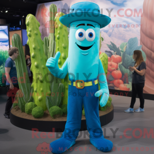 Turquoise Asperges mascotte...