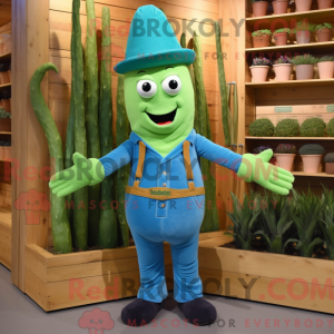 Turquoise Asperges mascotte...