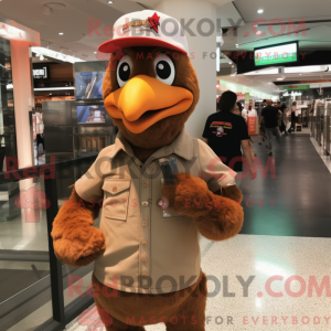 Brown Hens mascottekostuum...