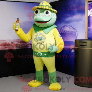 Citron gul grøn øl maskot...