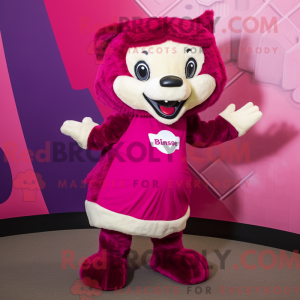 Magenta Badger maskot...