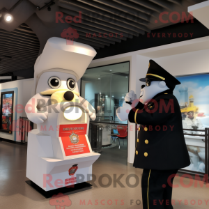 White Fire Fighter maskot...