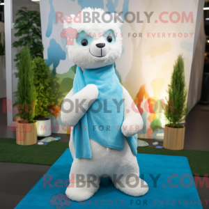 Sky Blue Alpaca mascotte...