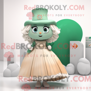 Beige irsk flag maskot...