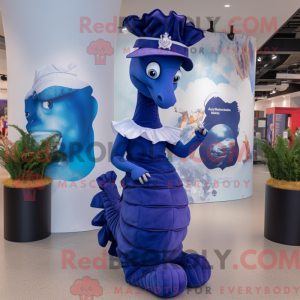 Navy Sea Horse mascot...