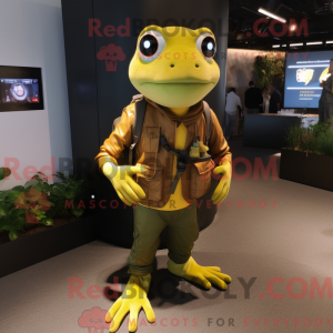 Gold Frog mask draktfigur...