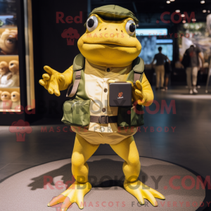 Gold Frog mask draktfigur...