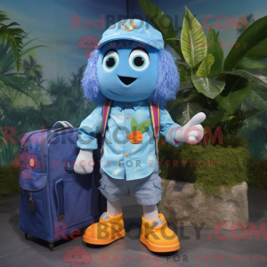 Cyan mandarynka maskot...