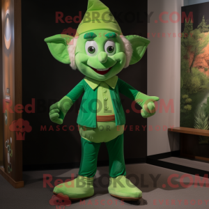 Green Elf maskot kostume...