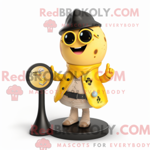 Gul timeglas maskot kostume...