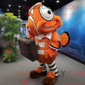 Brown Clown Fish maskot...