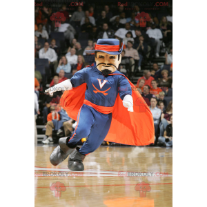 Blue and orange musketeer mascot - Redbrokoly.com