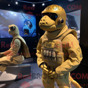 Gold Navy Seal mascot...