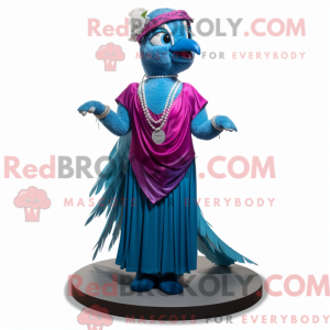Magenta Blue Jay mascot...