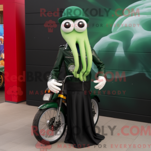 Forest Green Squid mascot...