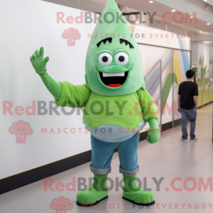 Green Ice Cream Cone mascot...