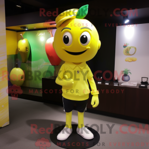 Geel Apple-mascottekostuum...