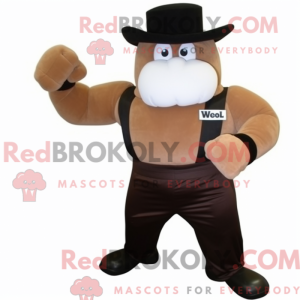 Postava maskota hnědého...