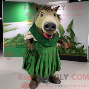 Grøn vildsvin maskot...