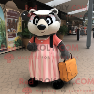 Peach Badger Maskottchen...