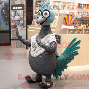 Grauer Pfau Maskottchen...
