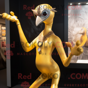 Guld Archeopteryx maskot...