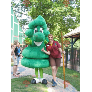 Giant green snowman mascot - Redbrokoly.com