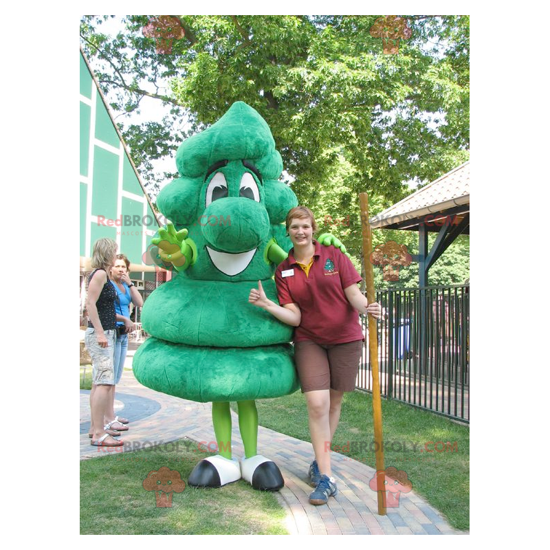 Mascote gigante do boneco de neve verde - Redbrokoly.com